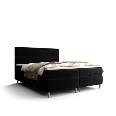 Kontinentální manželská postel ANGELES - 180x200, černá