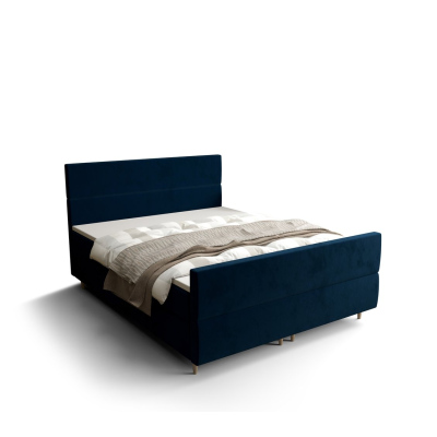 Kontinentální manželská postel ANGELES PLUS - 140x200, tmavě modrá