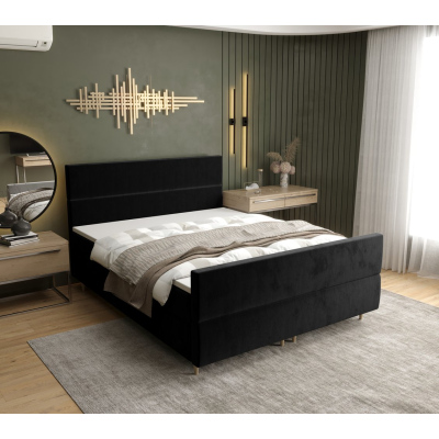 Kontinentální manželská postel ANGELES PLUS - 140x200, černá