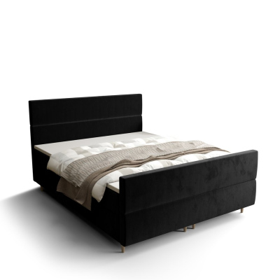 Kontinentální manželská postel ANGELES PLUS - 140x200, černá