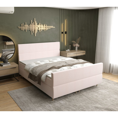 Kontinentální manželská postel ANGELES PLUS - 140x200, růžová