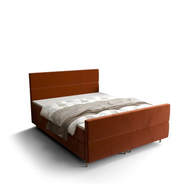 Kontinentální manželská postel ANGELES PLUS - 160x200, oranžová