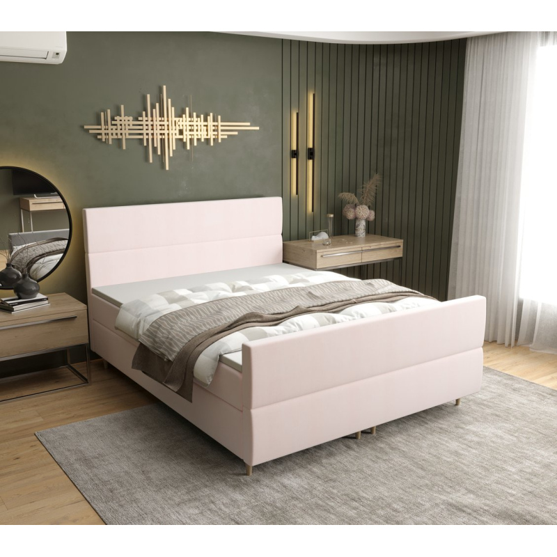 Kontinentální manželská postel ANGELES PLUS - 160x200, růžová