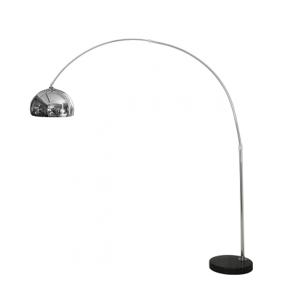 Designová stojací oblouková lampa LYNA - chromovaná