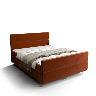 Kontinentální manželská postel ANGELES PLUS - 180x200, oranžová
