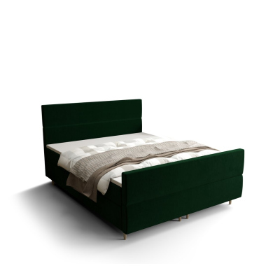 Kontinentální manželská postel ANGELES PLUS - 180x200, tmavě zelená