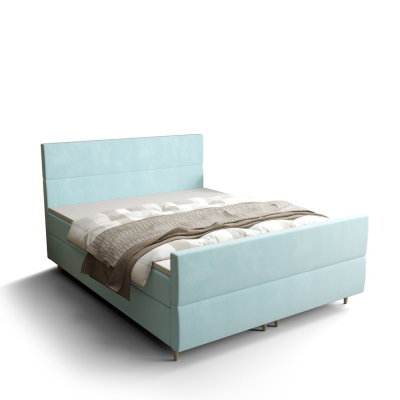 Kontinentální manželská postel ANGELES PLUS - 180x200, světle modrá