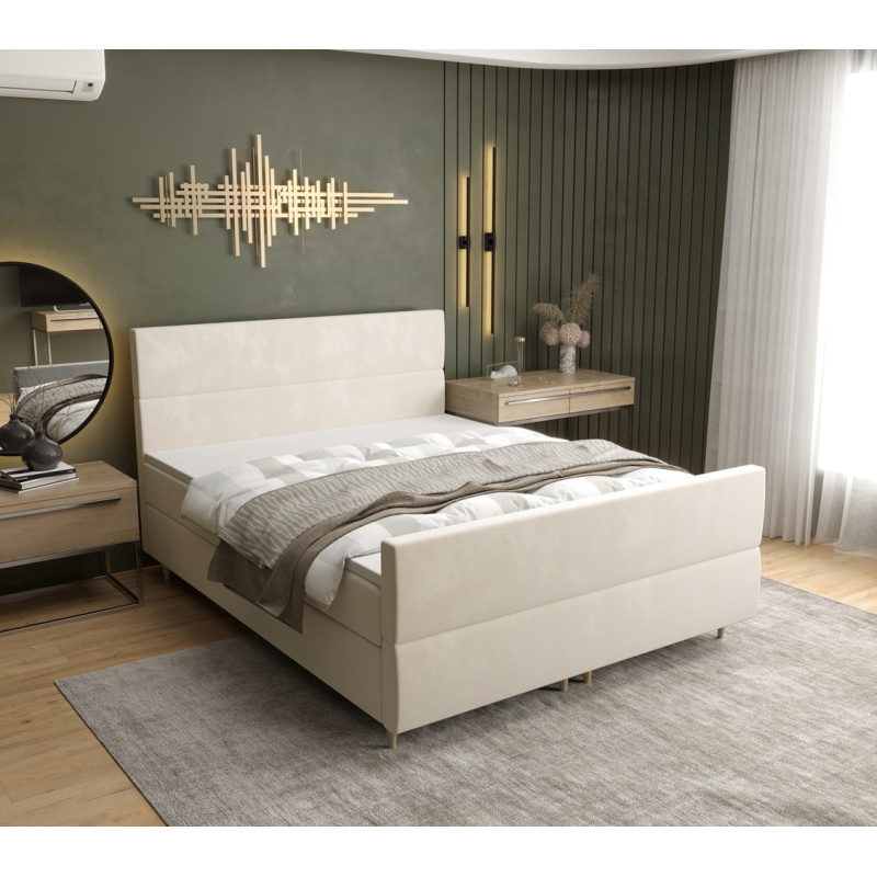 Kontinentální manželská postel ANGELES PLUS - 180x200, béžová