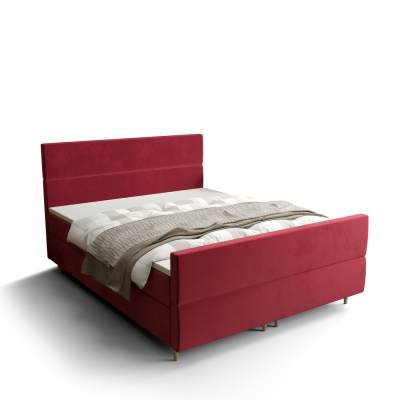 Kontinentální manželská postel ANGELES PLUS - 180x200, červená