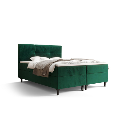 Americká postel s vysokým čelem DORINA - 160x200, zelená