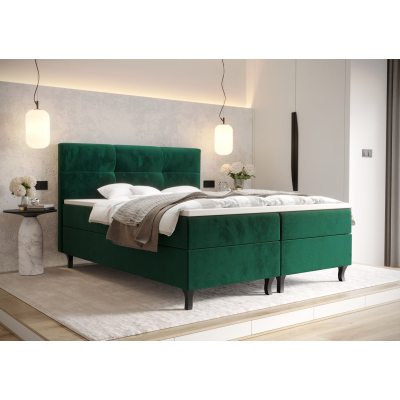 Americká postel s vysokým čelem DORINA - 160x200, zelená