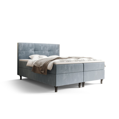 Americká postel s vysokým čelem DORINA - 160x200, modrá