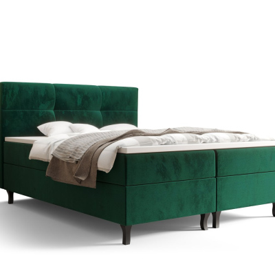 Americká postel s vysokým čelem DORINA - 180x200, zelená