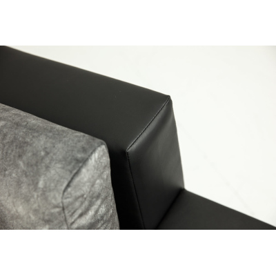 Rohová rozkládací sedačka ZELMA MINI - černá