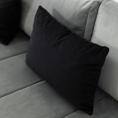 Rohová rozkládací sedačka ZELMA - šedá, pravý roh