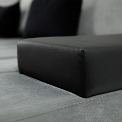 Rohová rozkládací sedačka ZELMA - modrá / šedá, levý roh