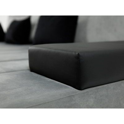 Rohová rozkládací sedačka ZELMA - modrá / šedá, levý roh