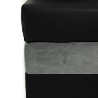 Rohová rozkládací sedačka ZELMA - šedá / černá, pravý roh