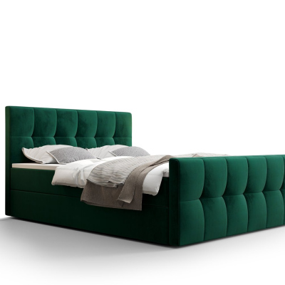 Elegantní manželská postel ELIONE - 140x200, zelená