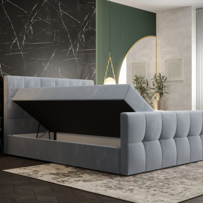 Elegantní manželská postel ELIONE - 160x200, červená