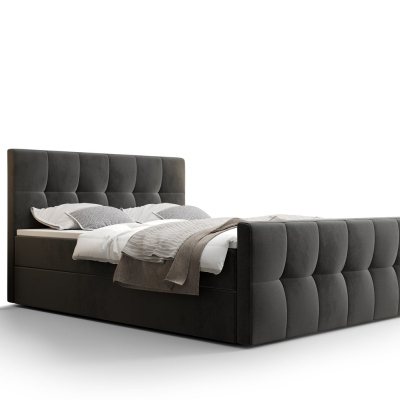Elegantní manželská postel ELIONE - 160x200, šedá
