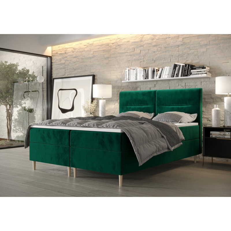 Americká manželská postel HENNI - 160x200, zelená