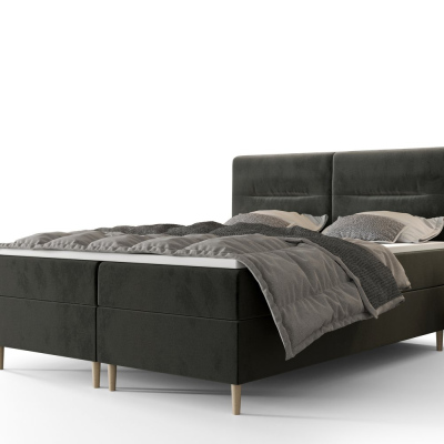 Americká manželská postel HENNI - 160x200, šedá