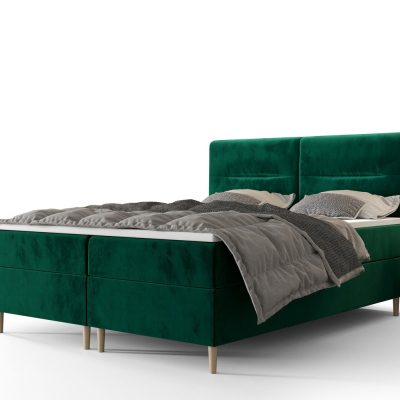 Americká manželská postel HENNI - 180x200, zelená