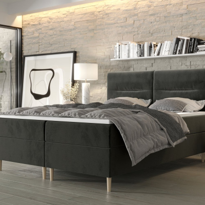 Americká manželská postel HENNI - 180x200, šedá