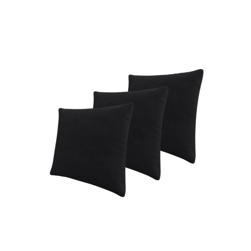 Set tří dekorativních polštářů ZANE - černý 3