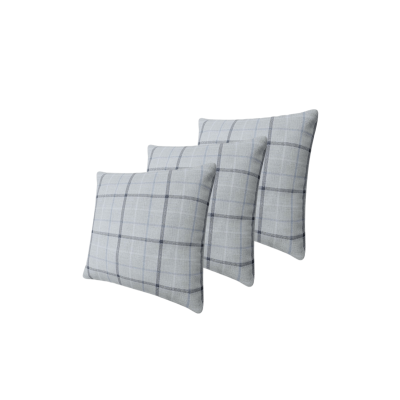Set tří dekorativních vzorovaných polštářů ZANE - šedý