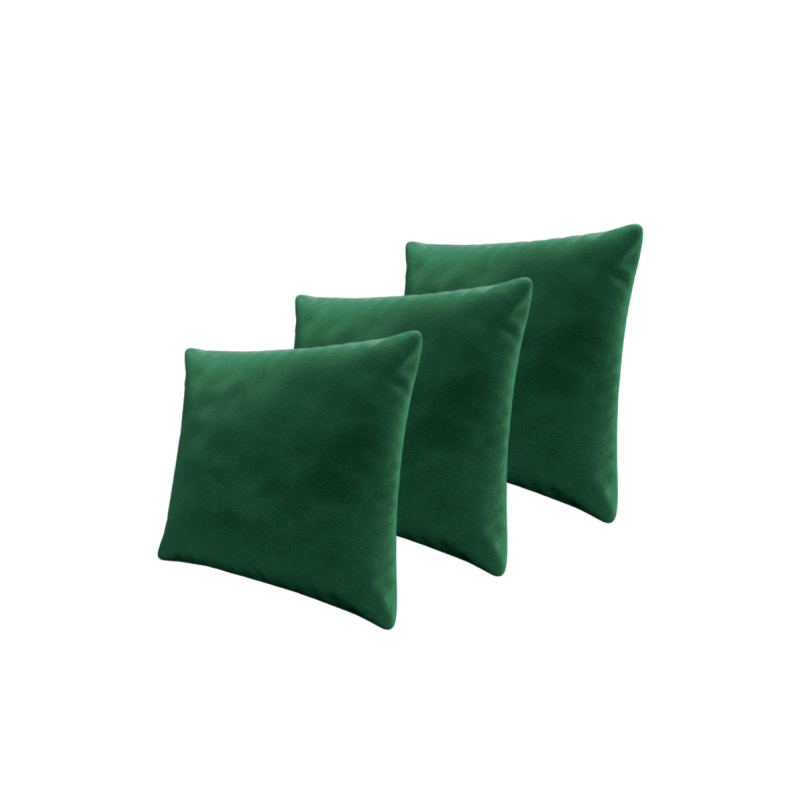 Set tří dekorativních polštářů ZANE - tmavý zelený 3