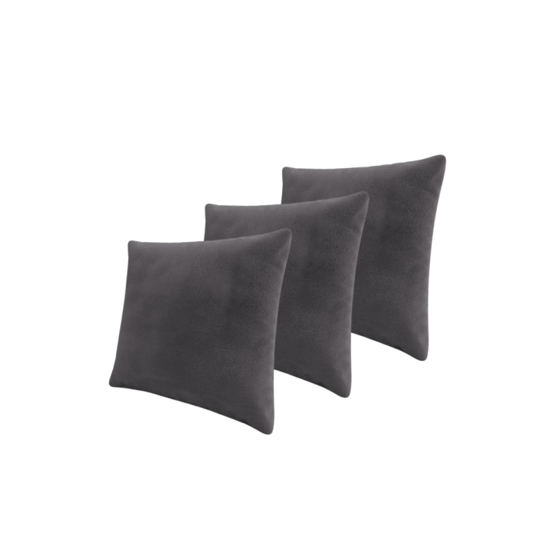 Set tří dekorativních polštářů ZANE - tmavý šedý 3