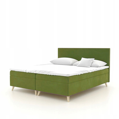 Čalouněná postel BLAIRE - 140x200, zelená
