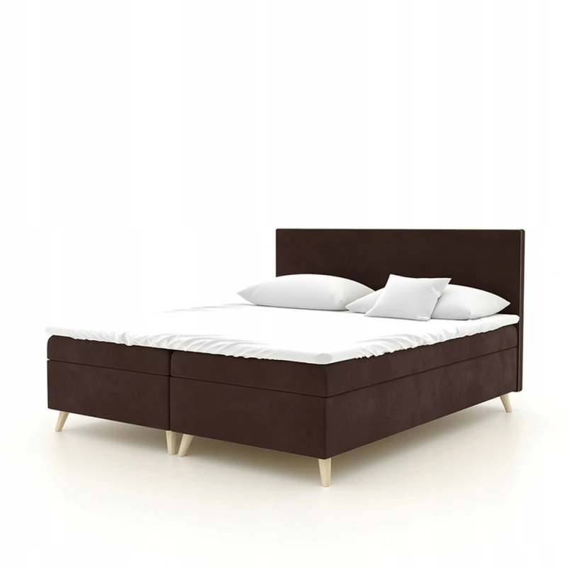 Čalouněná postel BLAIRE - 140x200, hnědá