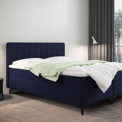 Americká postel s úložným prostorem DAJANA - 200x200, modrá