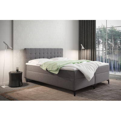 Americká postel s úložným prostorem DAJANA - 200x200, šedá