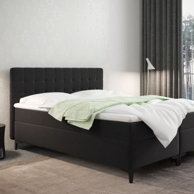 Americká postel s úložným prostorem DAJANA - 180x200, černá