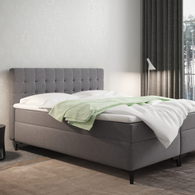 Americká postel s úložným prostorem DAJANA - 180x200, šedá