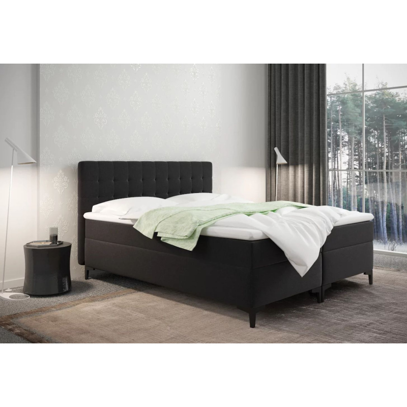Americká postel s úložným prostorem DAJANA - 160x200, černá
