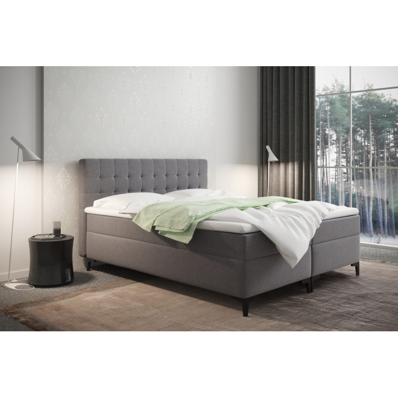 Americká postel s úložným prostorem DAJANA - 160x200, šedá