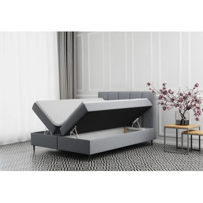 Čalouněná postel na vysokých nožičkách ALISSA - 120x200, šedá