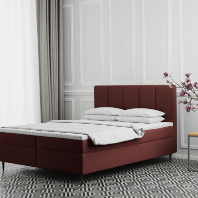Čalouněná postel na vysokých nožičkách ALISSA - 120x200, červená