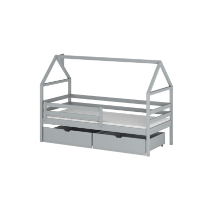 Dětská postel se šuplíky ALIA - 90x190, šedá