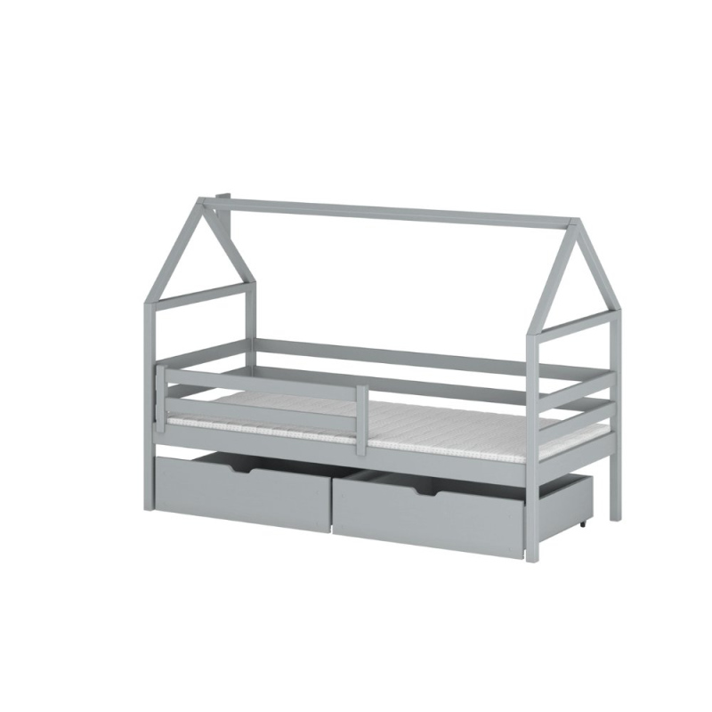 Dětská postel se šuplíky ALIA - 80x200, šedá