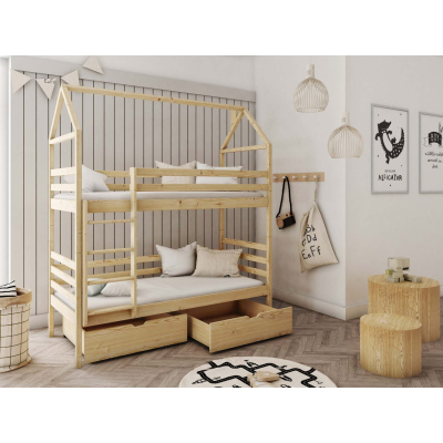 Patrová postel LEANA - 80x160, borovice