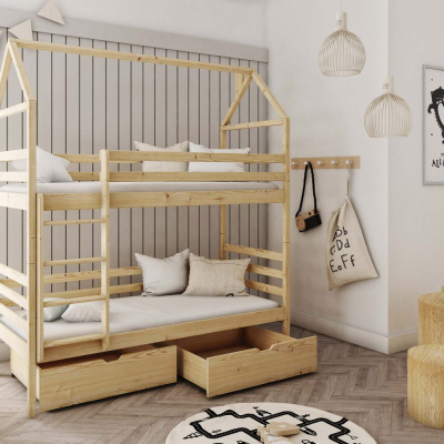 Patrová postel LEANA - 80x180, borovice