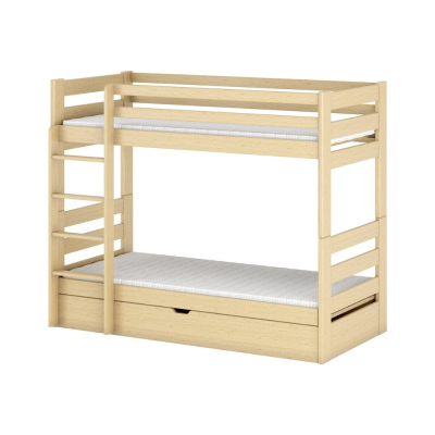 Patrová postel pro děti FOTIA - 80x180, borovice