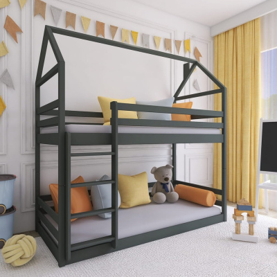 Domečková postel DAFINA - 80x160, grafit