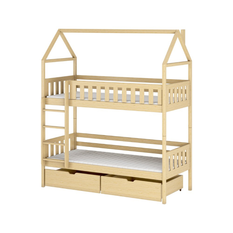 Domečková postel s úložným prostorem DALILA - 80x160, borovice